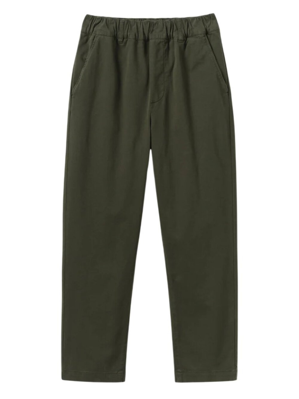 TOAST Gabi Cotton Pull On Pants loden green size UK 10 US 6 S tapered crop